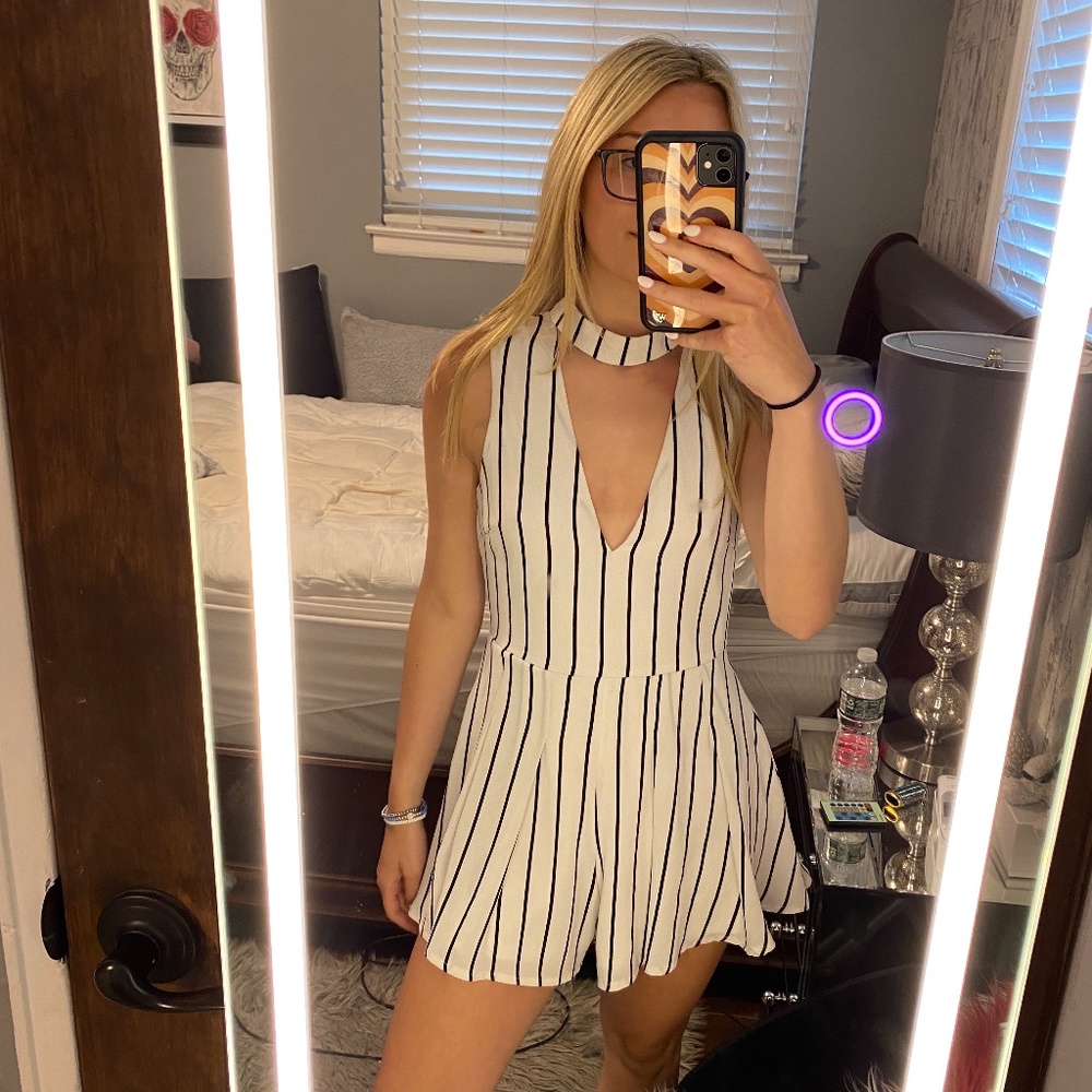Striped romper